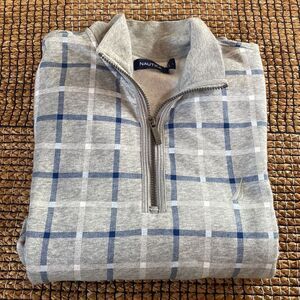 Nautica Gray 1/4 Zip Sweatshirt Size Large